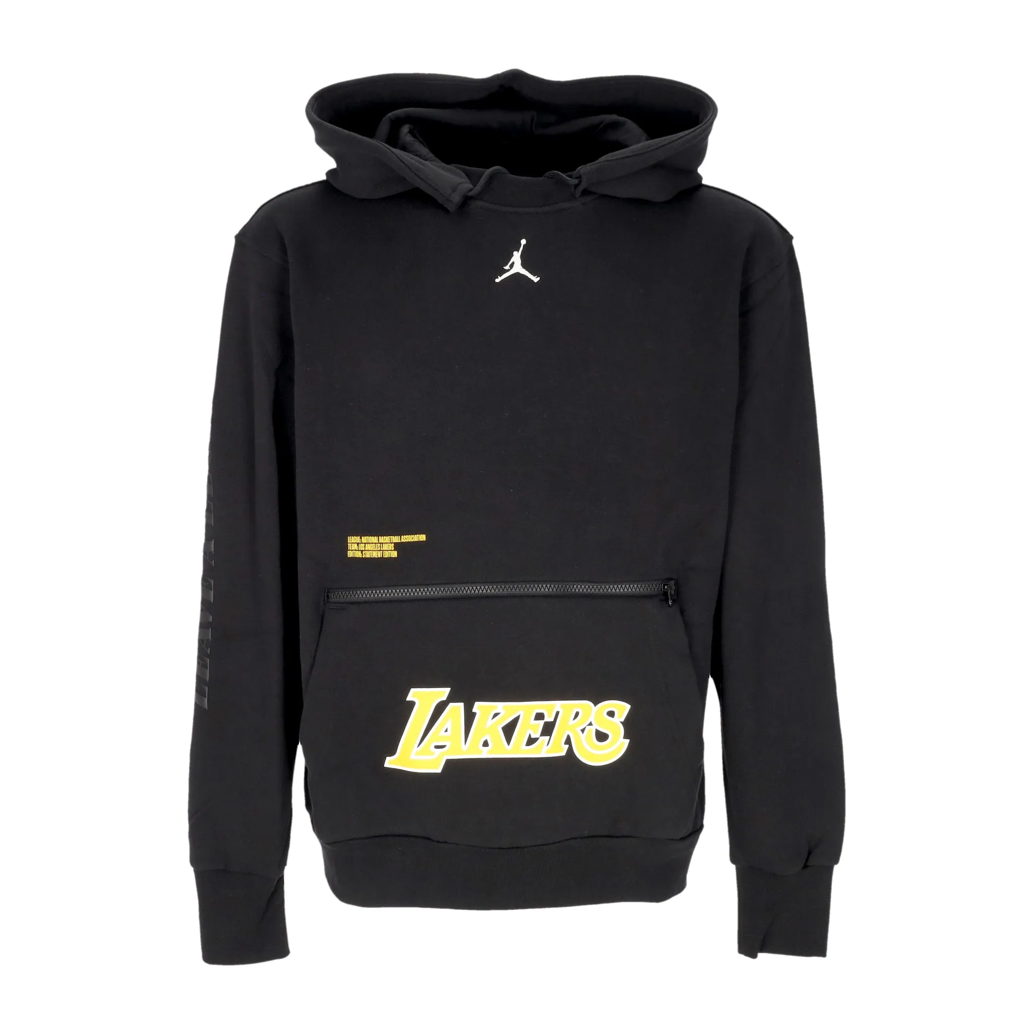 Felpa Cappuccio Uomo Nba Courtside Statement Fleece Hoodie Loslak Black