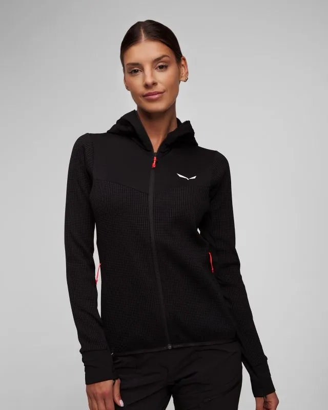 Felpa da trekking da donna Salewa Puez Waffle Polarlite® Hybrid