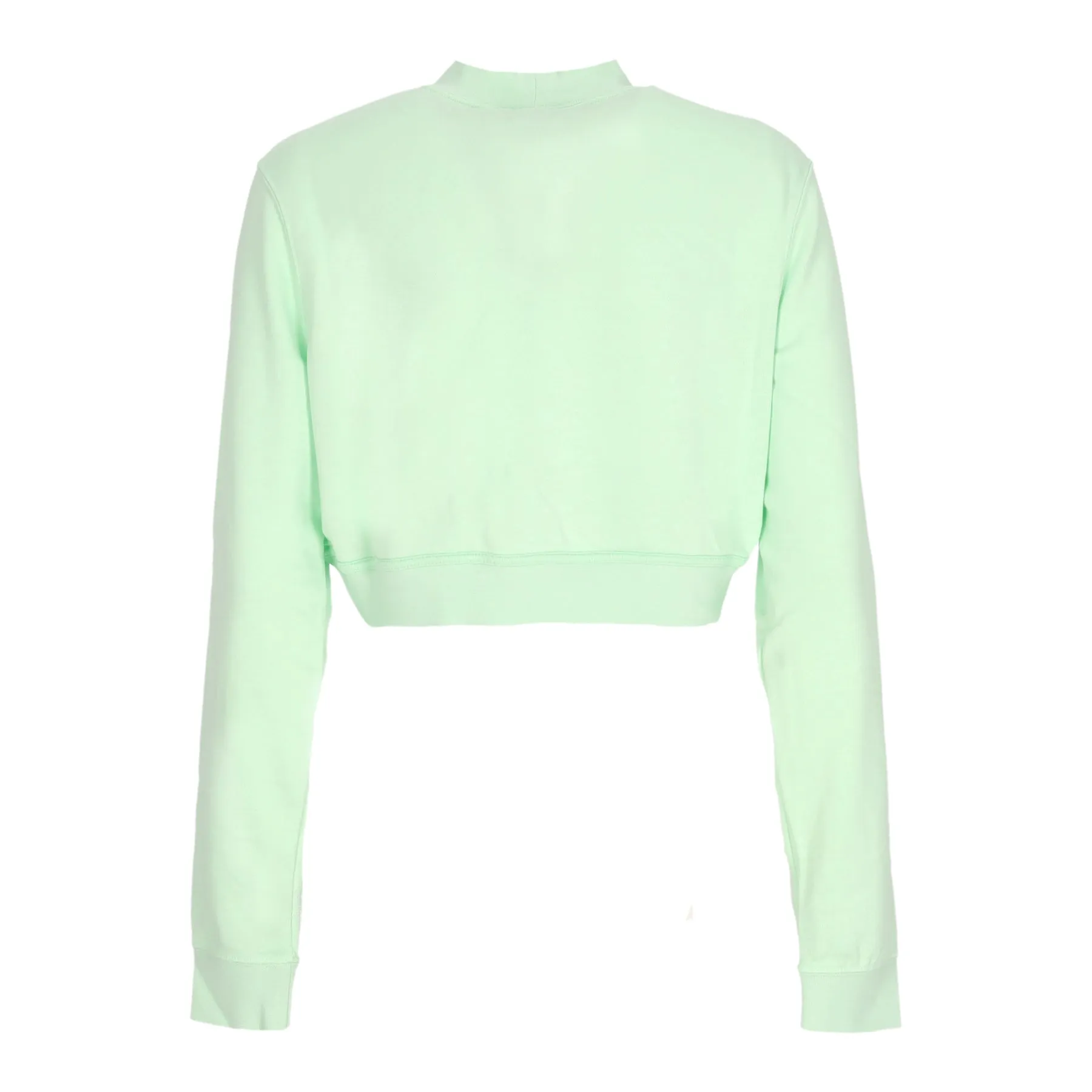Felpa Leggera Collo Alto Corta Donna W Sportswear Chill French Terry Crop Crewneck Vapor Green/sail
