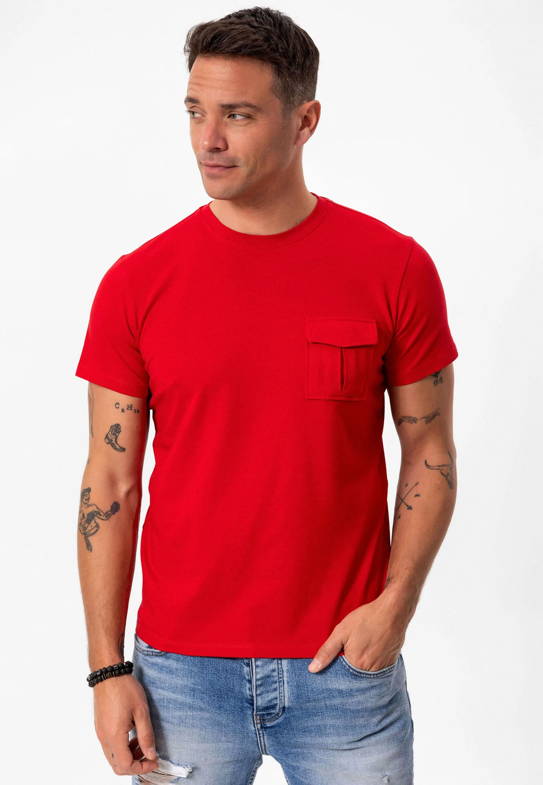 FILO - POCKET DETAILED - REGULAR FIT - T-shirt basic