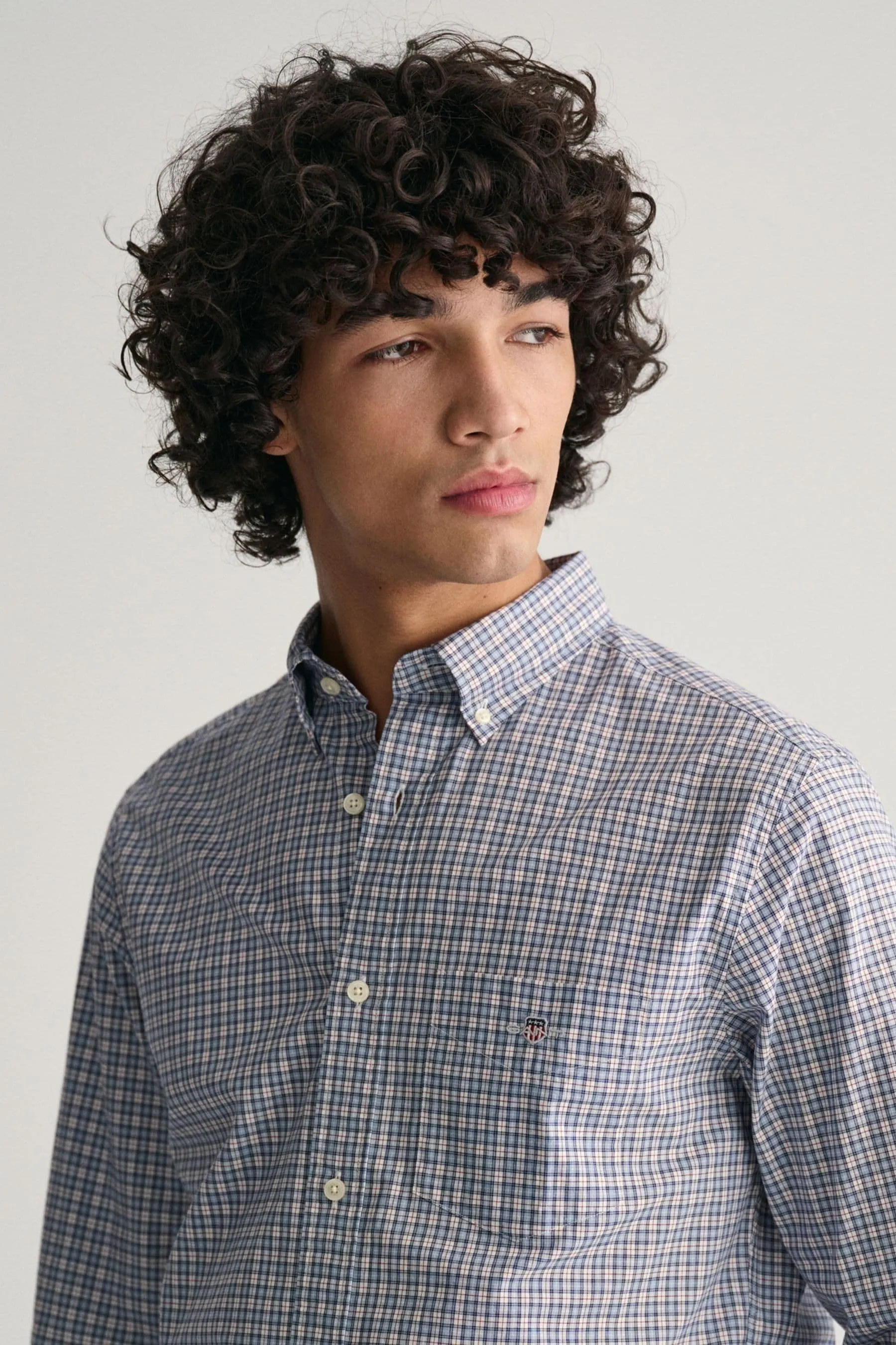 GANT regular  - Vestibilità Camicia in Popeline Micro Quadri 100% Cotone    