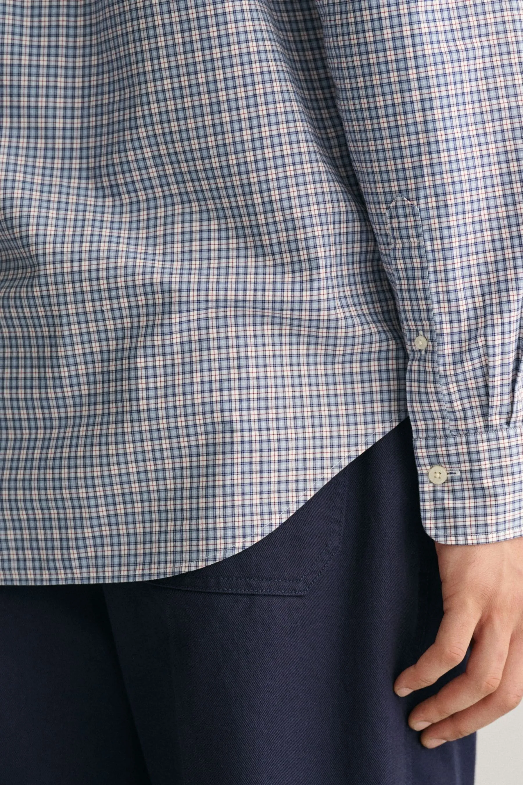 GANT regular  - Vestibilità Camicia in Popeline Micro Quadri 100% Cotone    