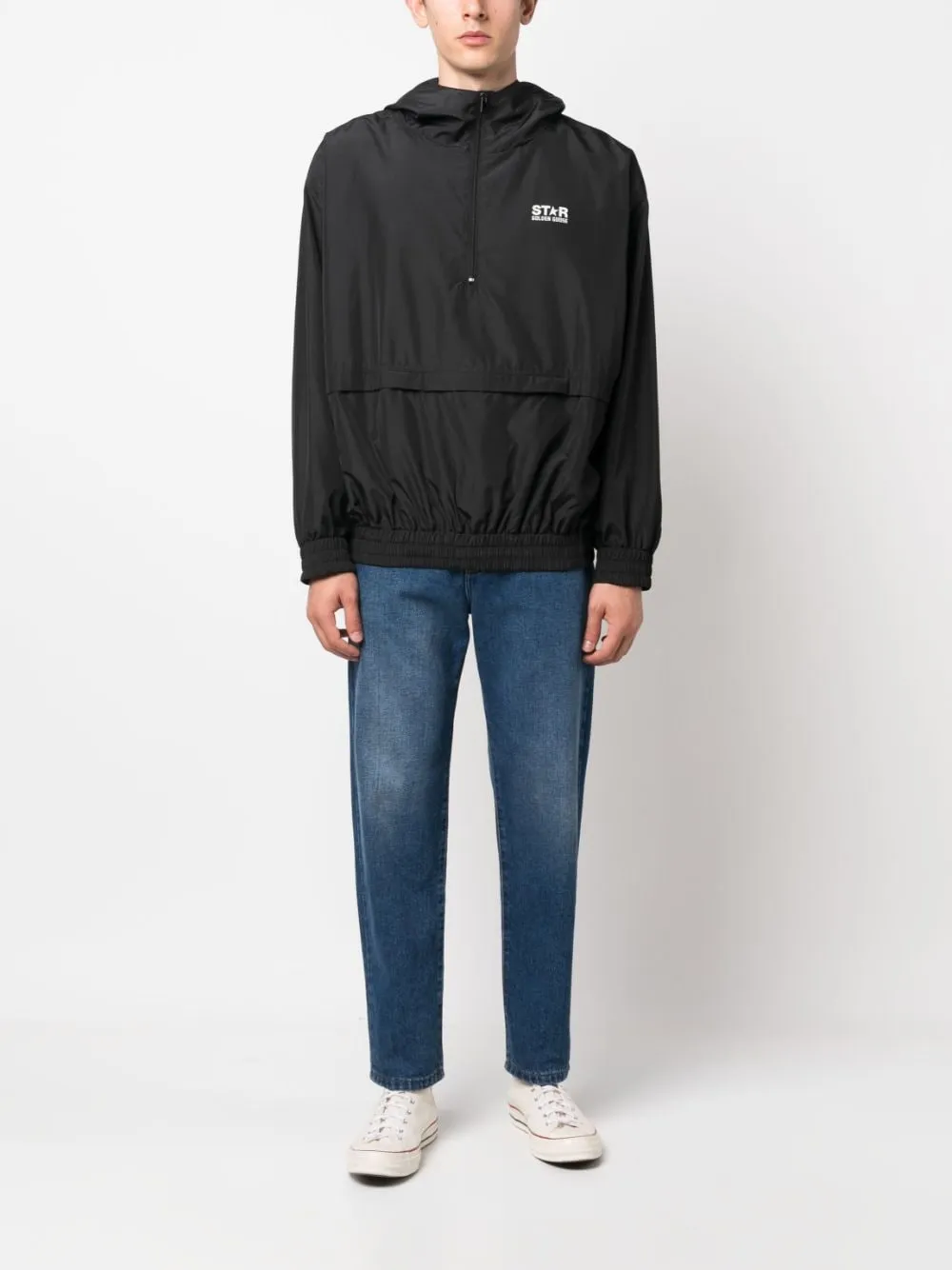 Giacca a vento con logo in nero - unisex