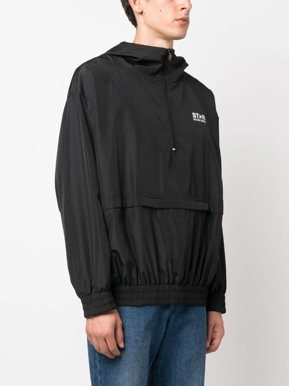 Giacca a vento con logo in nero - unisex
