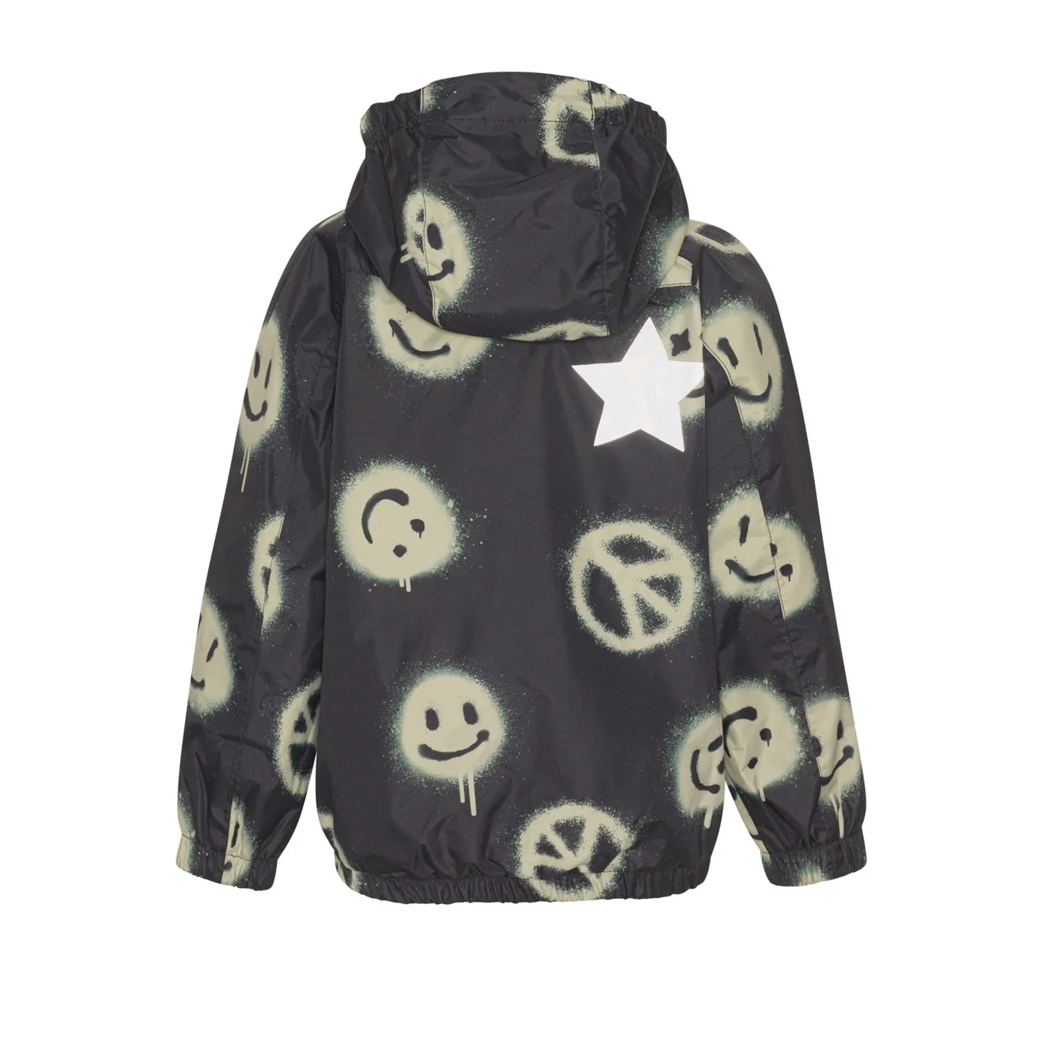 Giacca A Vento Unisex Waiton Nera E Beige