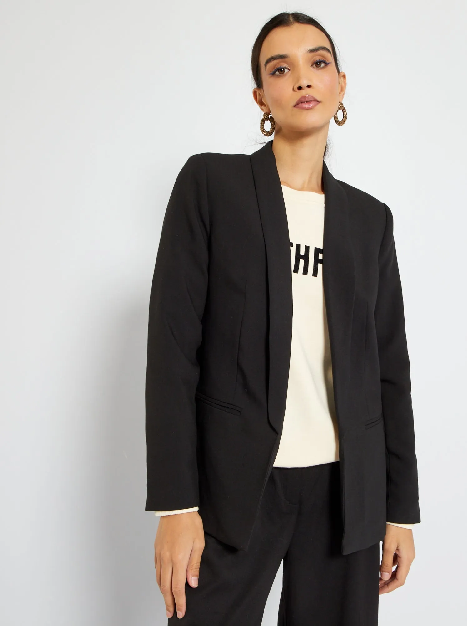 Giacca blazer midi - nero