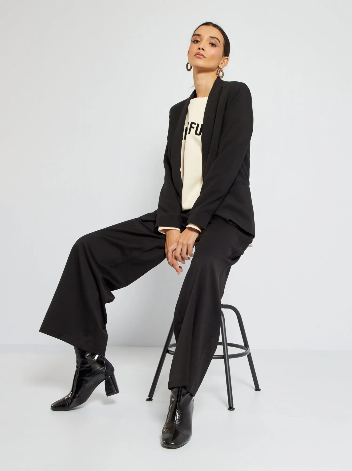 Giacca blazer midi - nero
