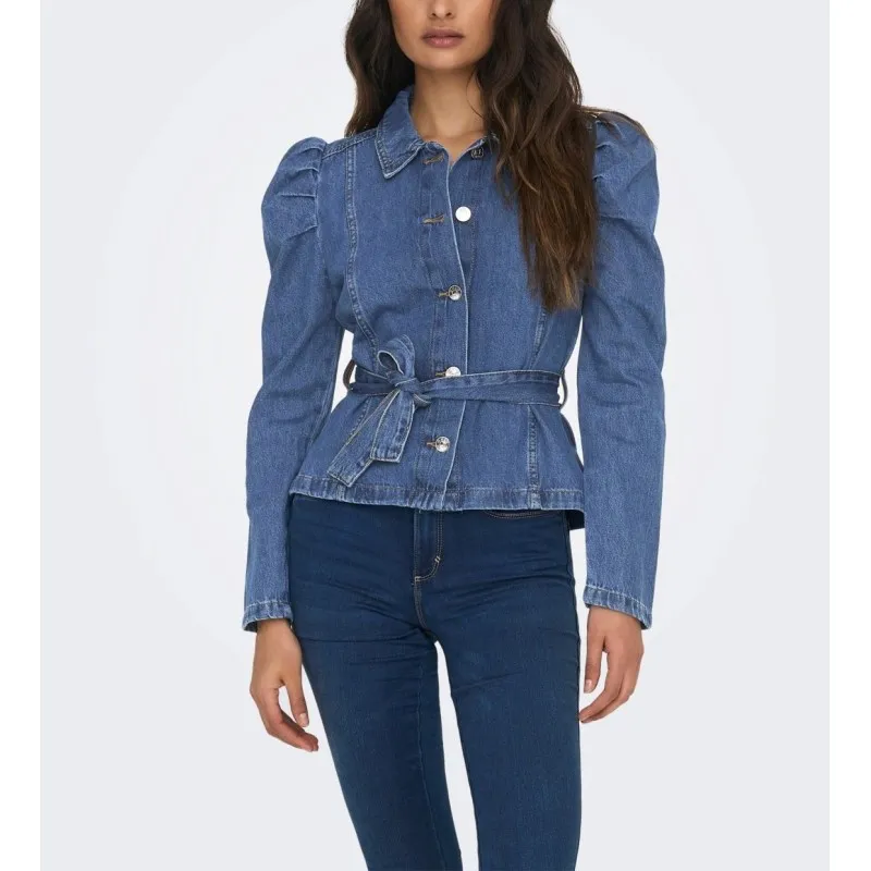 GIACCA DI JEANS CON MANICHE A SBUFFO DA DONNA ONLY