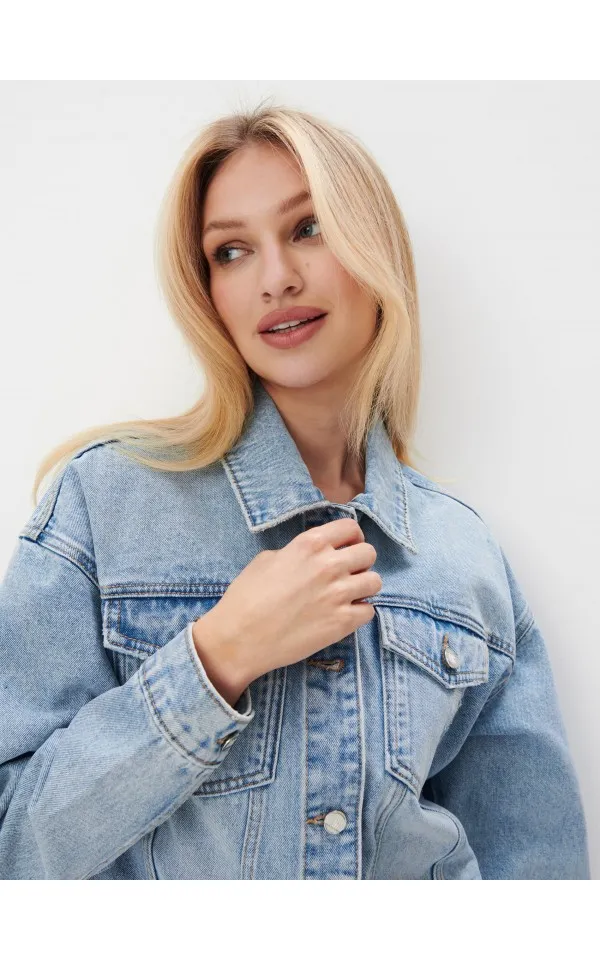 Giacca in denim oversize