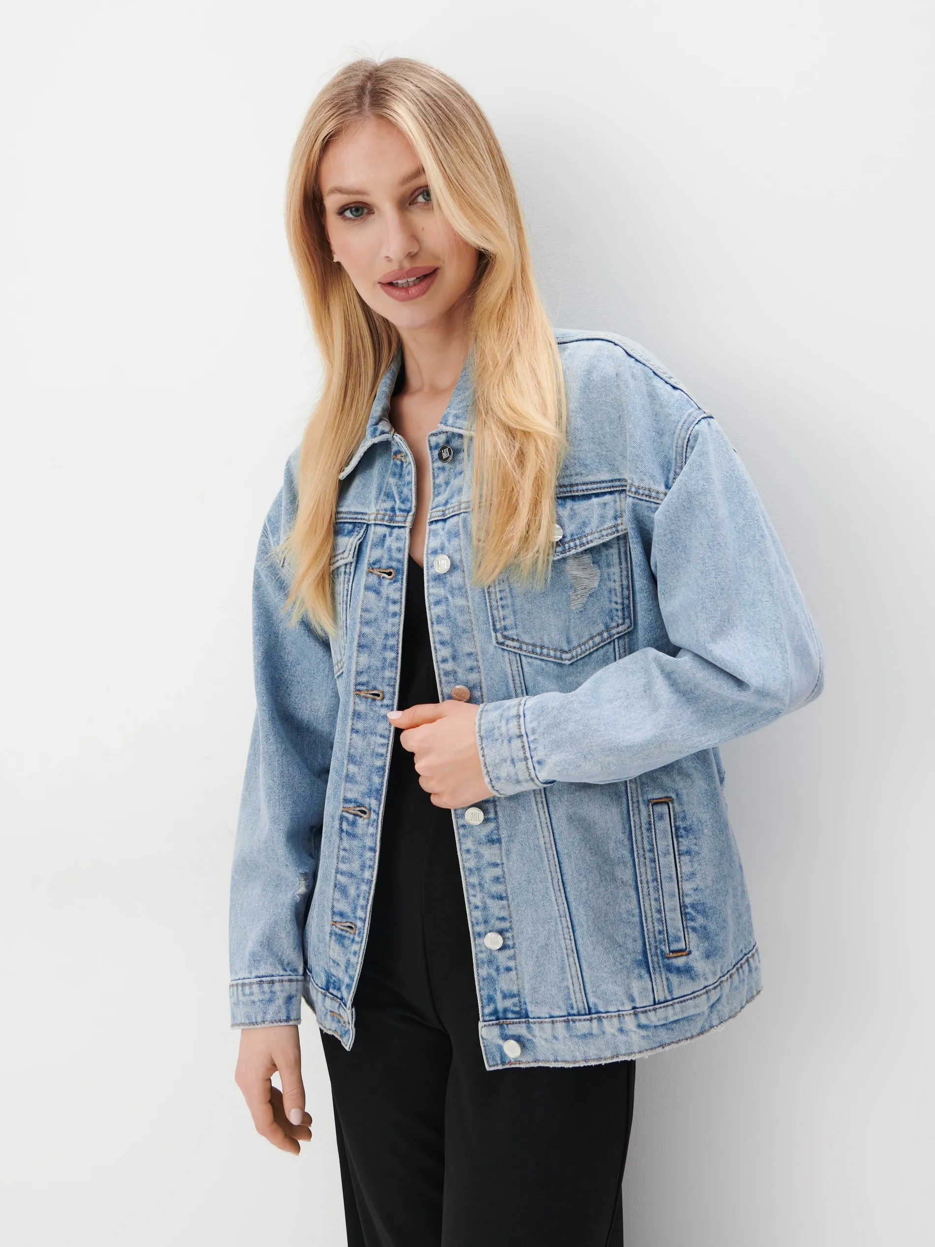 Giacca in denim oversize