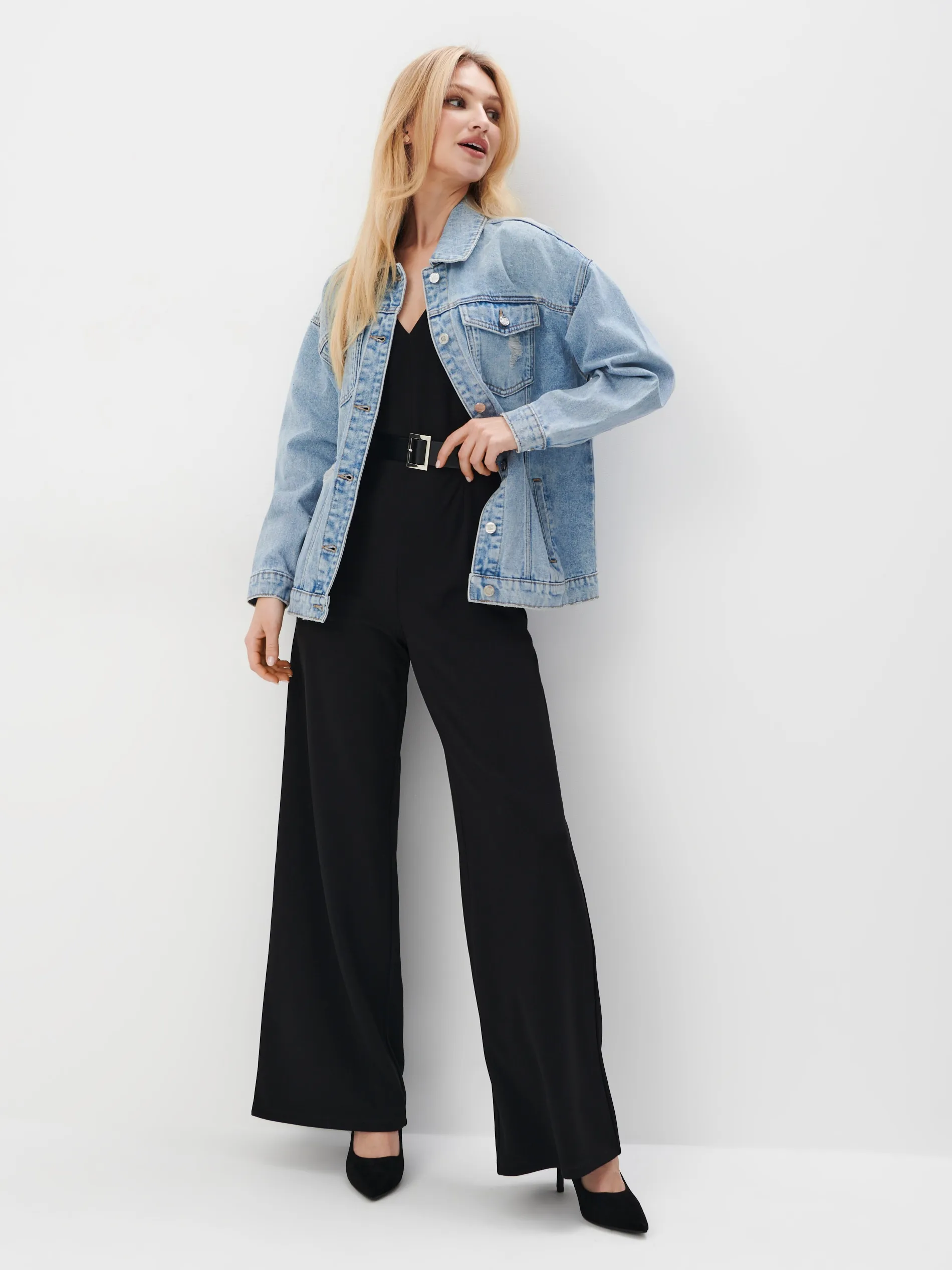 Giacca in denim oversize