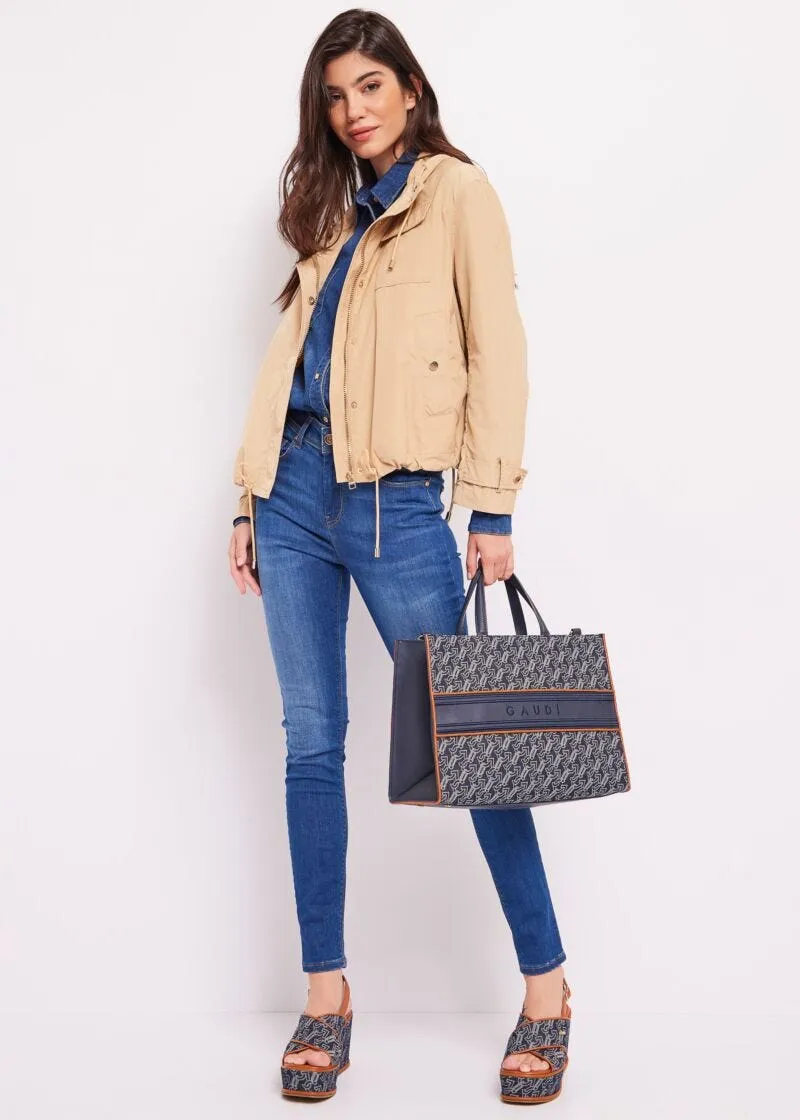 Giacca in nylon con cappuccio