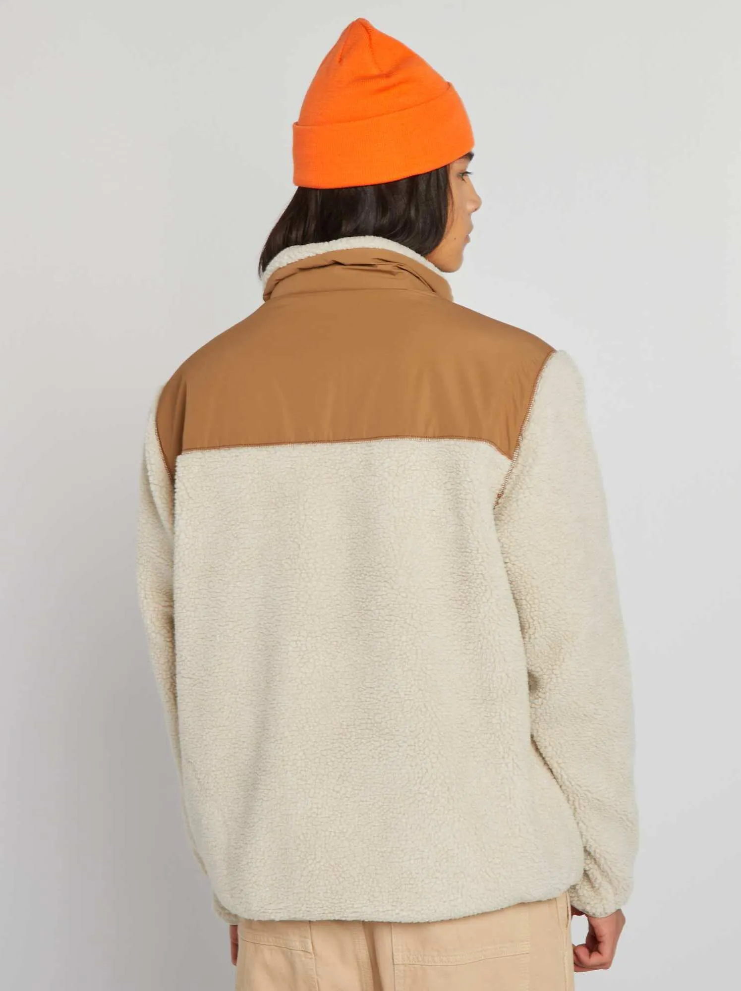 Giacca in sherpa - MARRONE