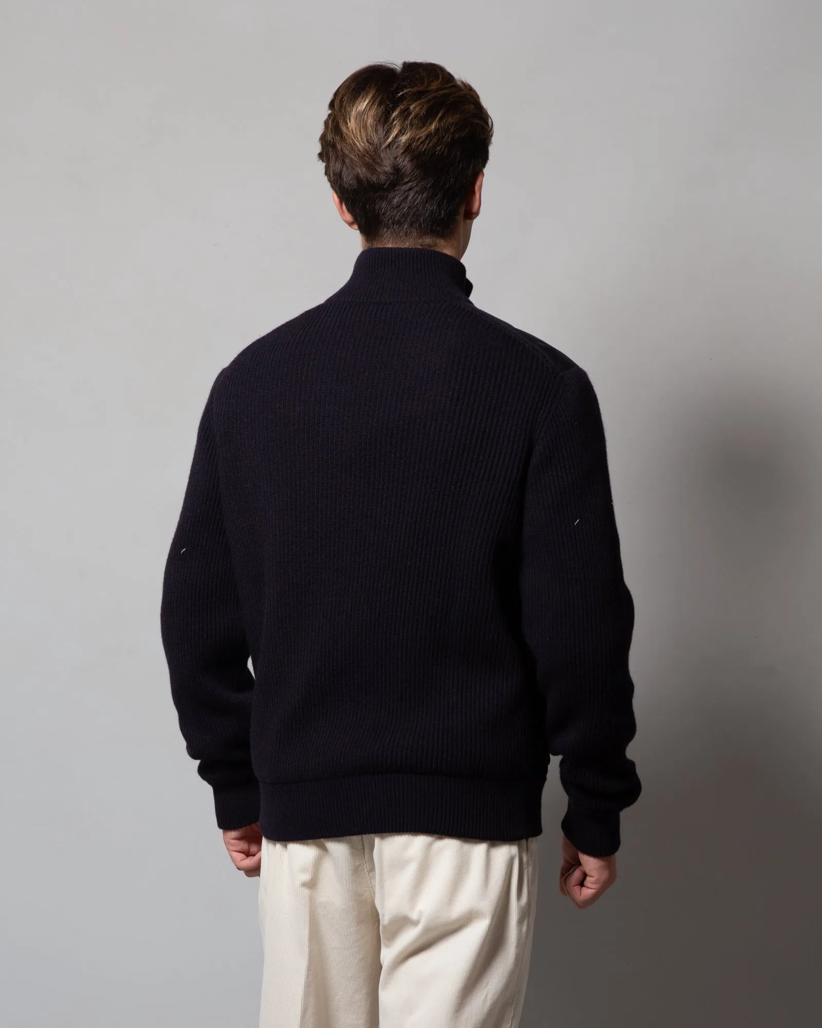Giubbino in suede e cashmere