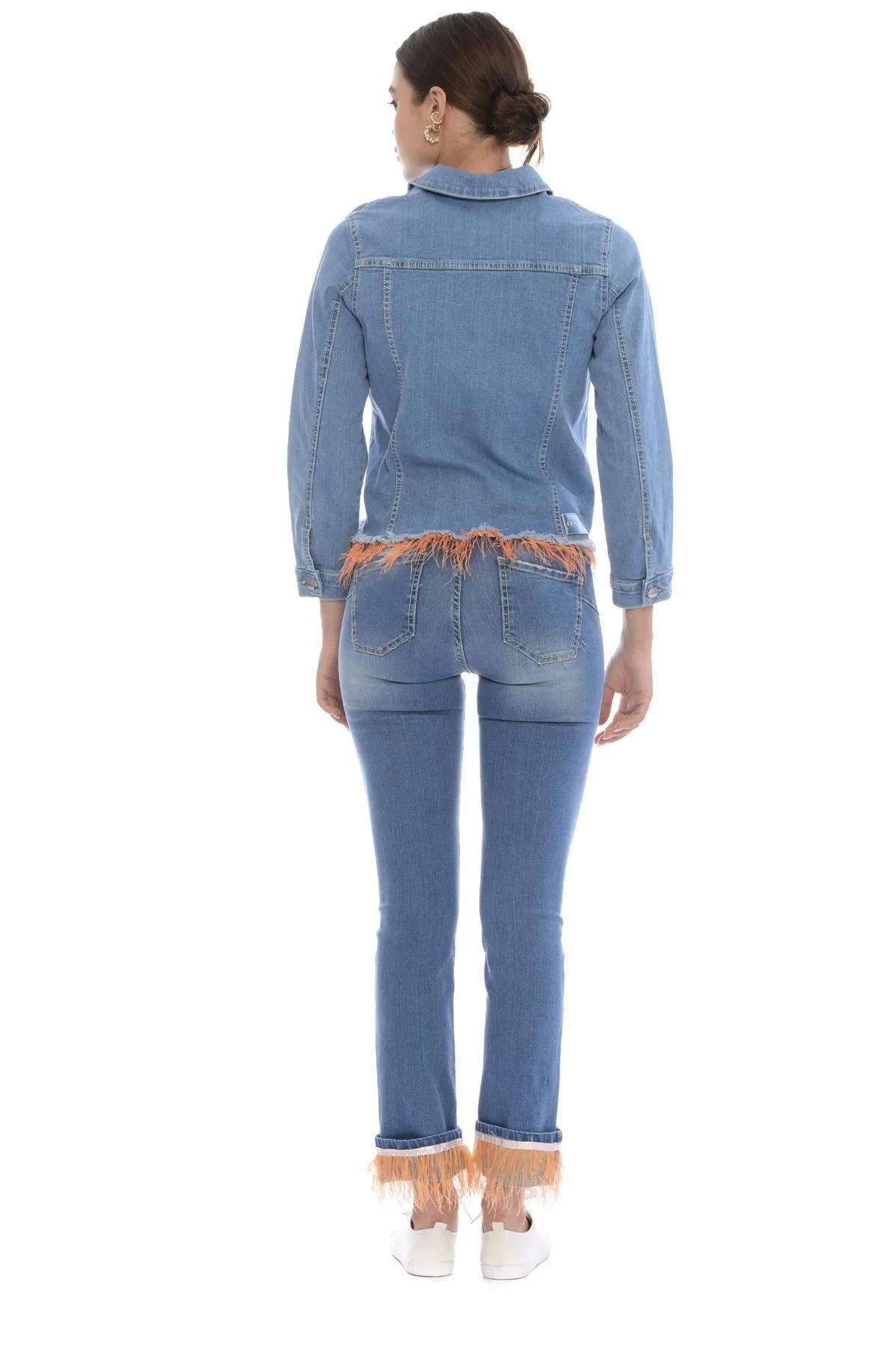 GIUBBINO M/COTONE BLU