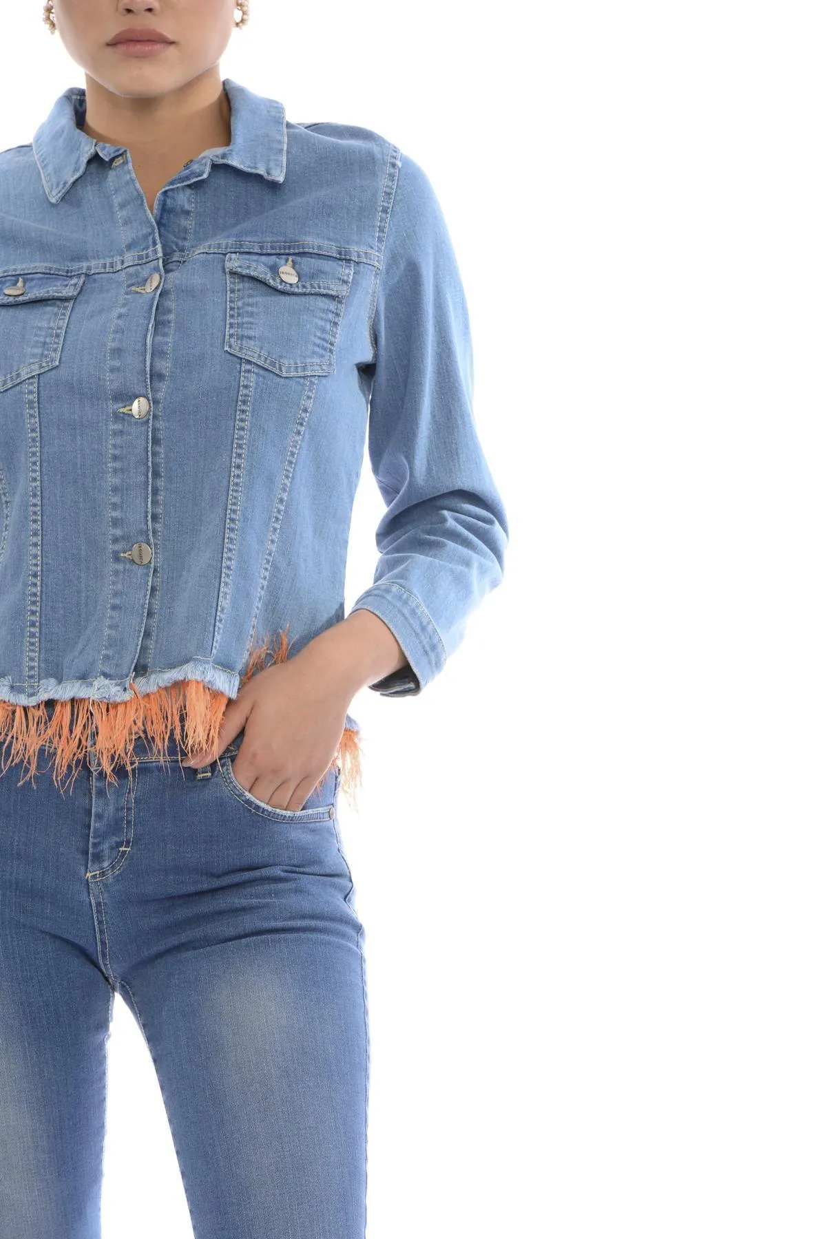 GIUBBINO M/COTONE BLU