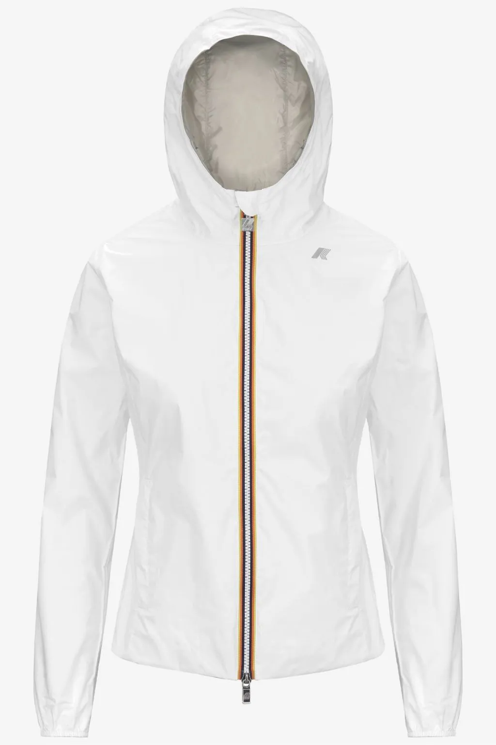 GIUBBOTTO DONNA CON CAPPUCCIO LILY PLUS.2 DOUBLE BIANCO/TORTORA K-WAY