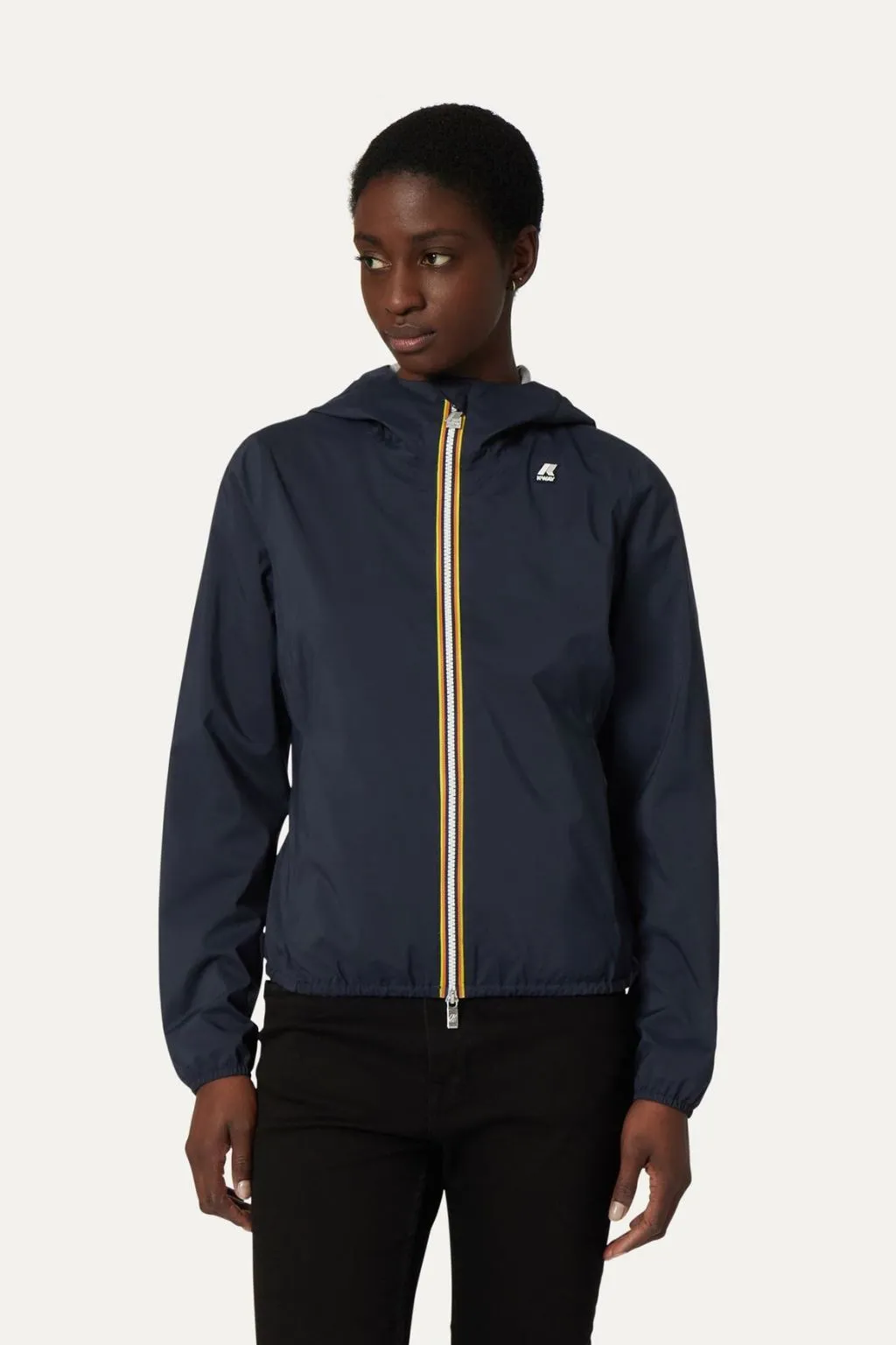 GIUBBOTTO DONNA CON CAPPUCCIO LILY STR POLY JERSEY BLU K-WAY