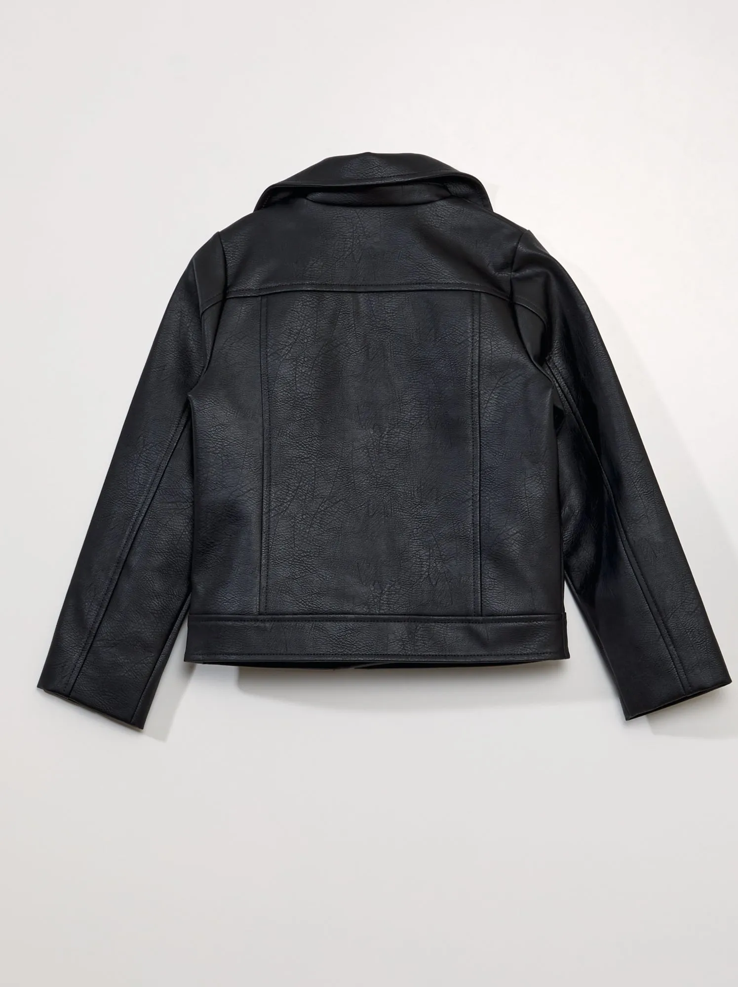 Giubbotto in similpelle stile biker - nero