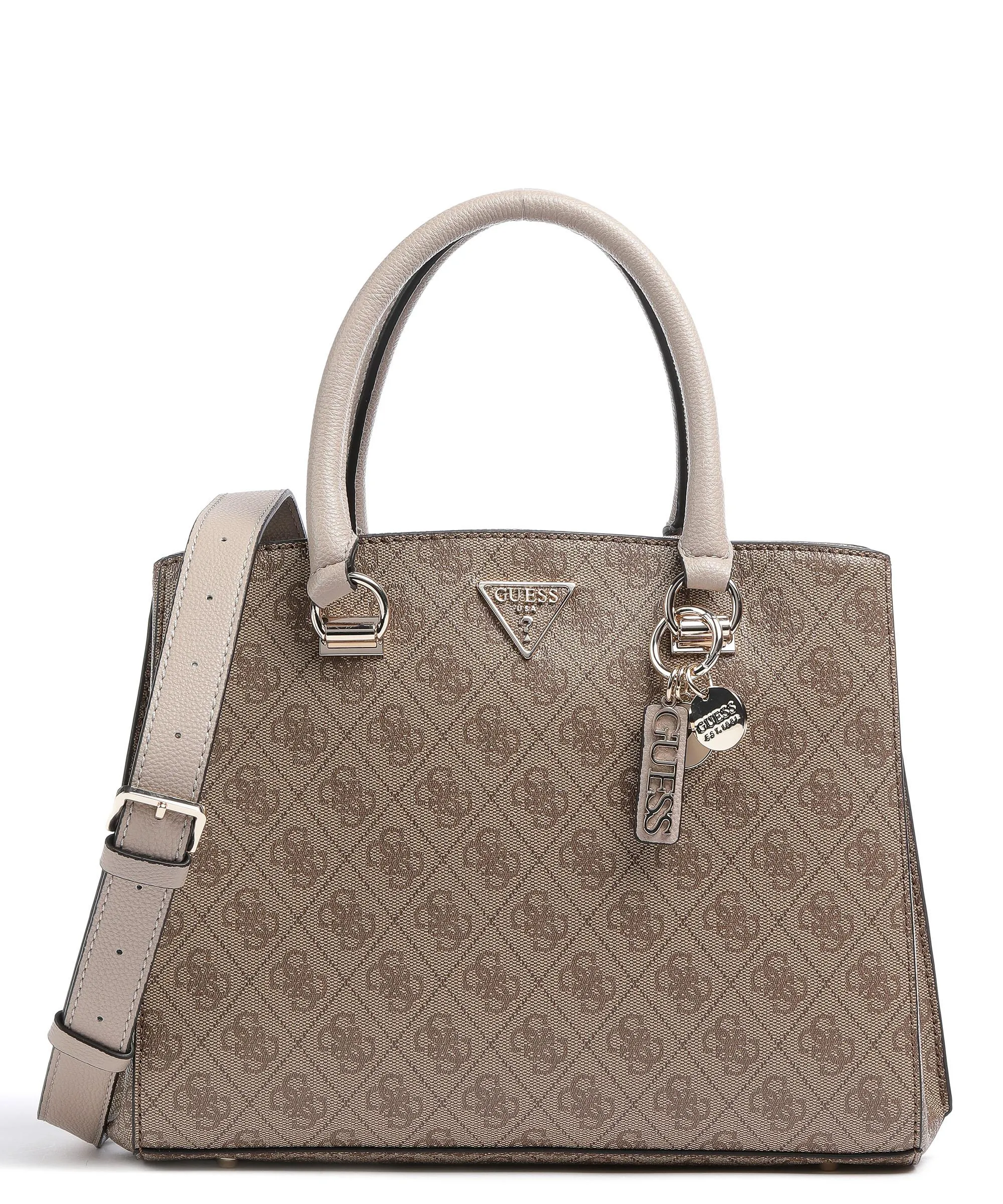  Guess Noelle Borsa a mano pelle sintetica marrone  