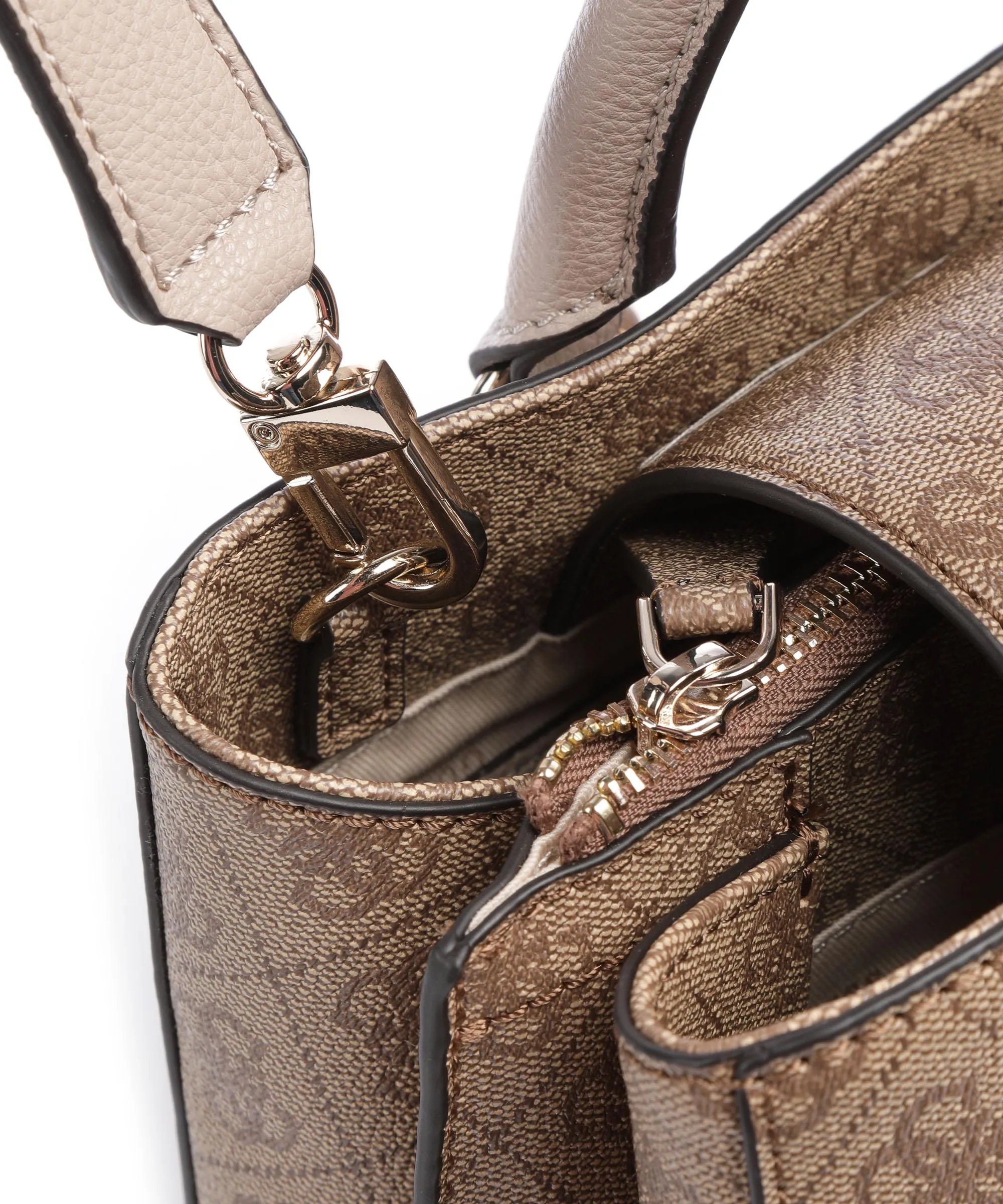  Guess Noelle Borsa a mano pelle sintetica marrone  