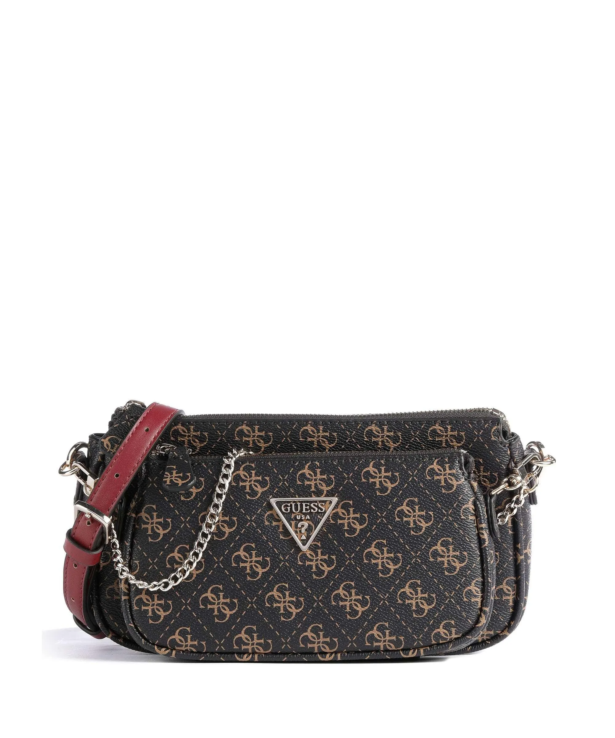  Guess Noelle Borsa a spalla pelle sintetica marrone scuro  