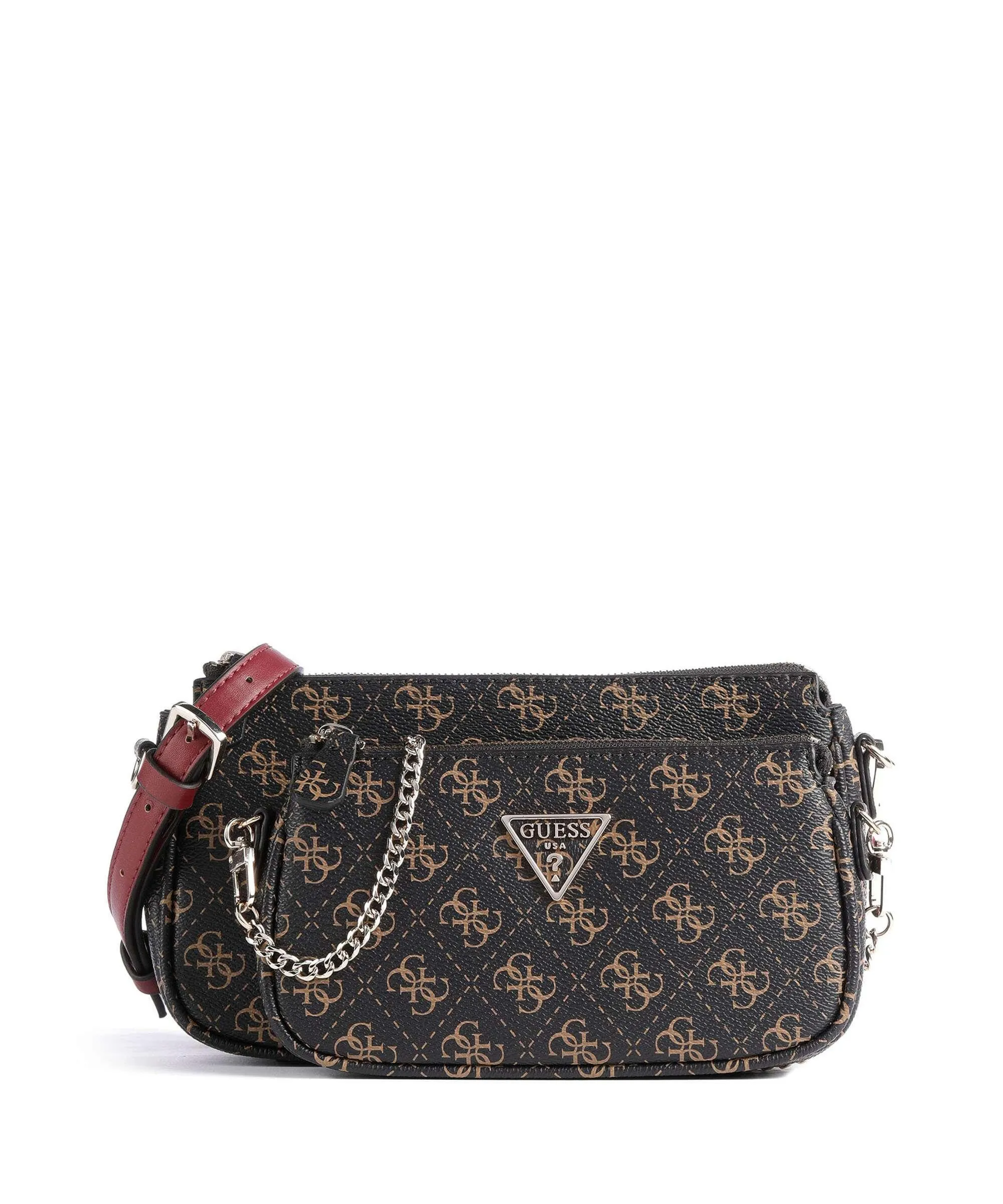  Guess Noelle Borsa a spalla pelle sintetica marrone scuro  