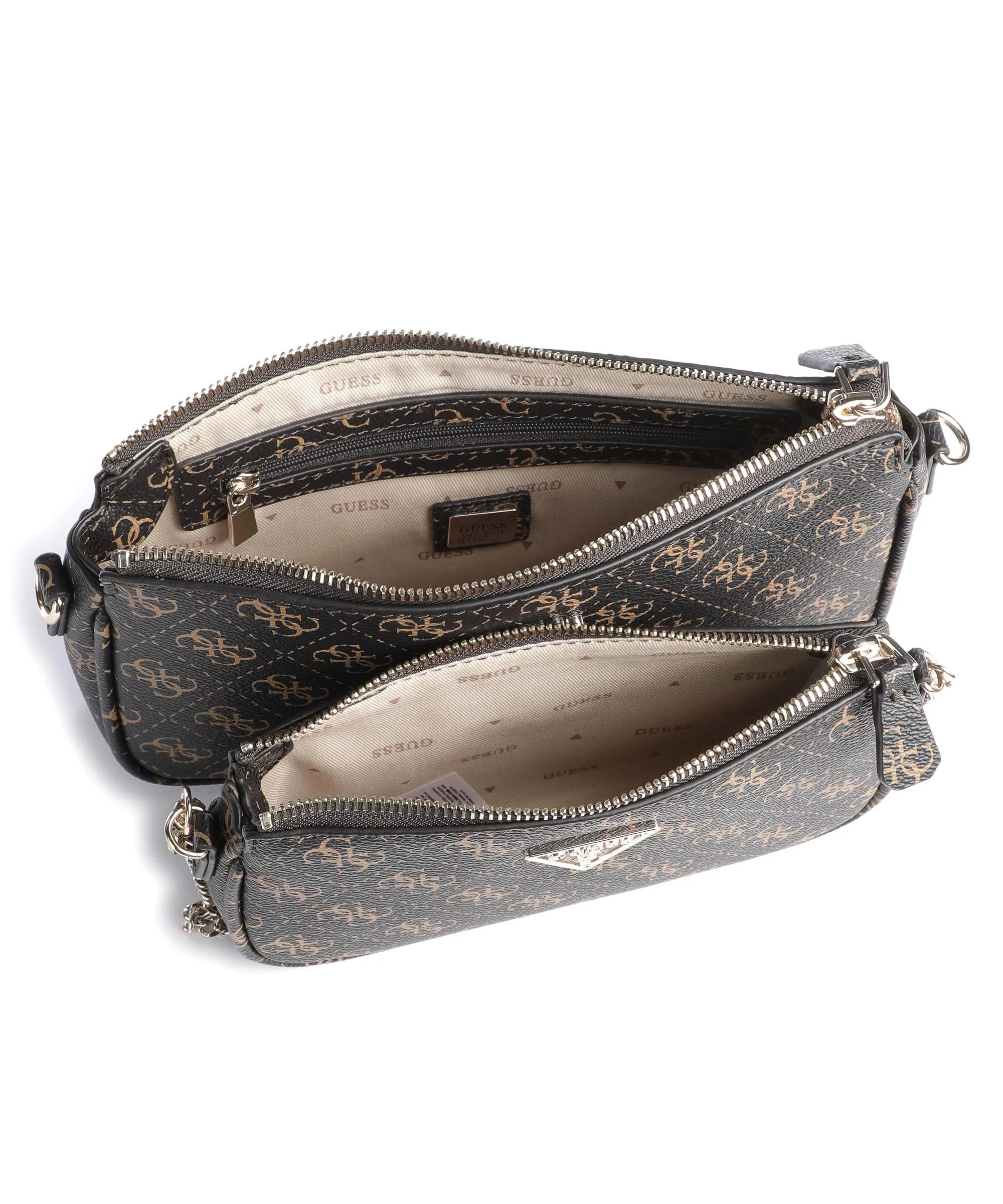  Guess Noelle Borsa a spalla pelle sintetica marrone scuro  