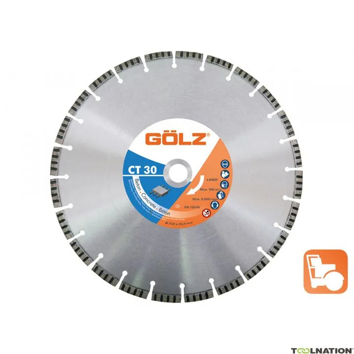 Gölz CT30501 CT30 Lama diamantata universale 500 x 25,4 mm