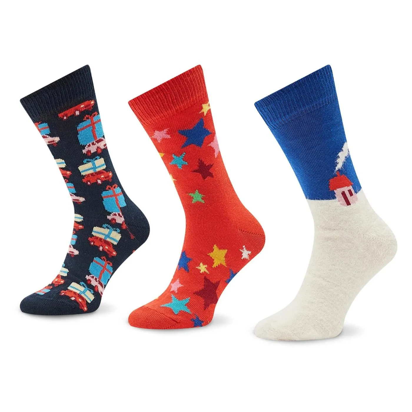     HAPPY SOCKS 3PK KIDS HOLIDAY SOCKS XKHDY08 0200