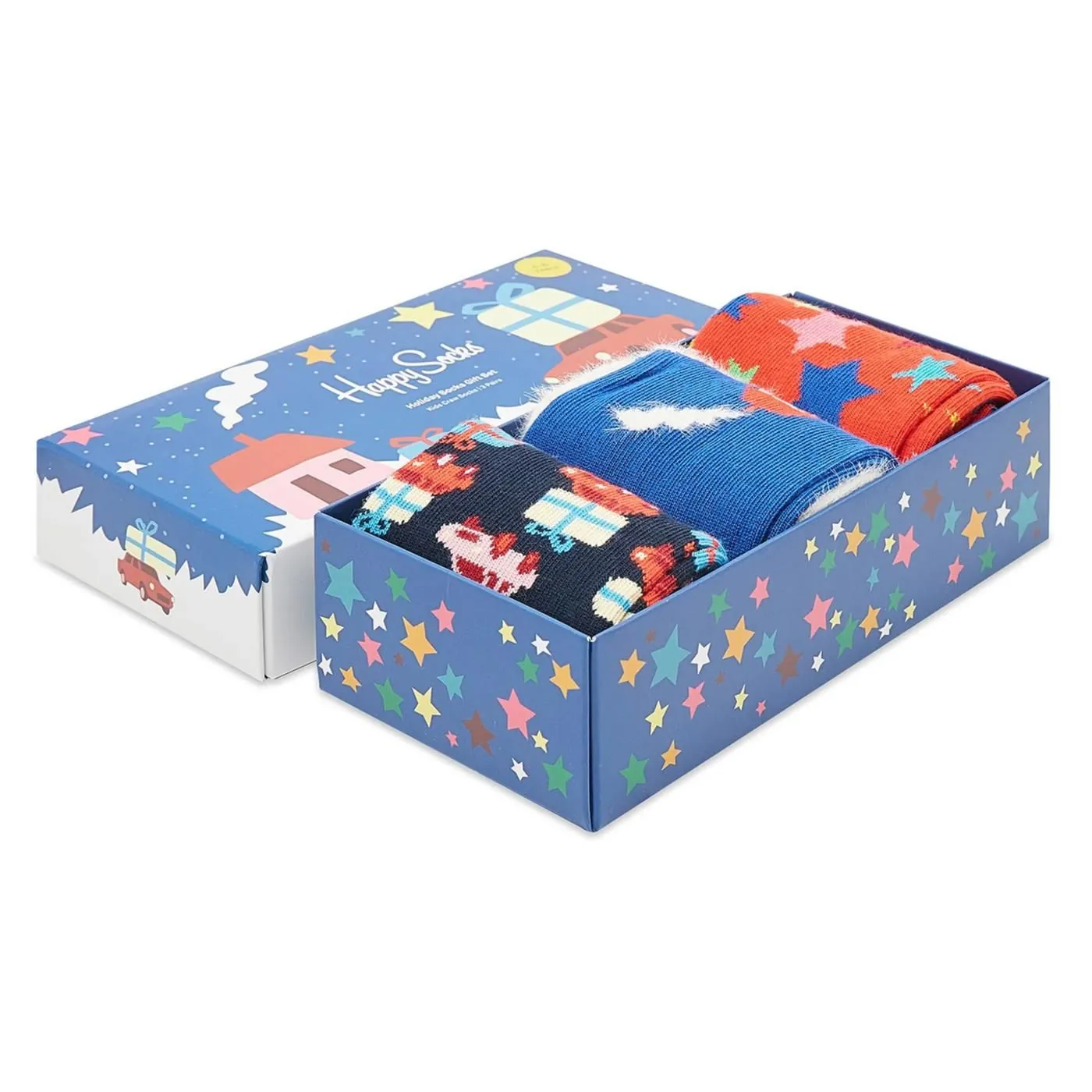    HAPPY SOCKS 3PK KIDS HOLIDAY SOCKS XKHDY08 0200