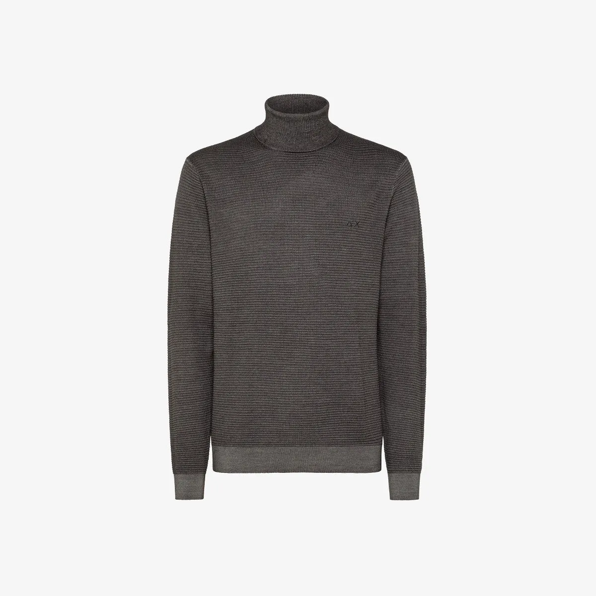 High Neck Sweater with Sun Logo 68 / Grey