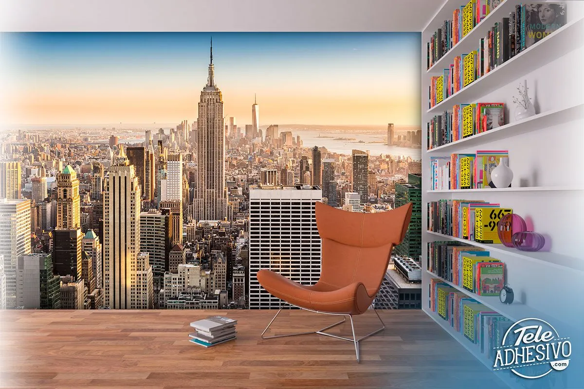 Il centro di Manhattan al tramonto - FOTOMURALI
