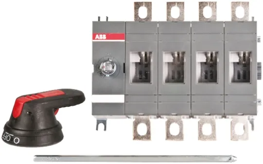 Interruttore di isolamento ABB OT160EV22P 1SCA120537R1001, 4P, 200A, 1000V, Montaggio su base, IP65