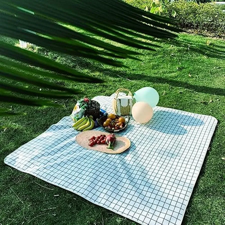 ISOLAY Tappetino da picnic impermeabile, spesso, portatile, ultra leggero, resistente all’umidità, pieghevole, adatto per gite a