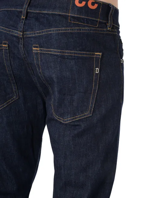 Jeans Dondup Icon Regular in denim stretch blu scuro
