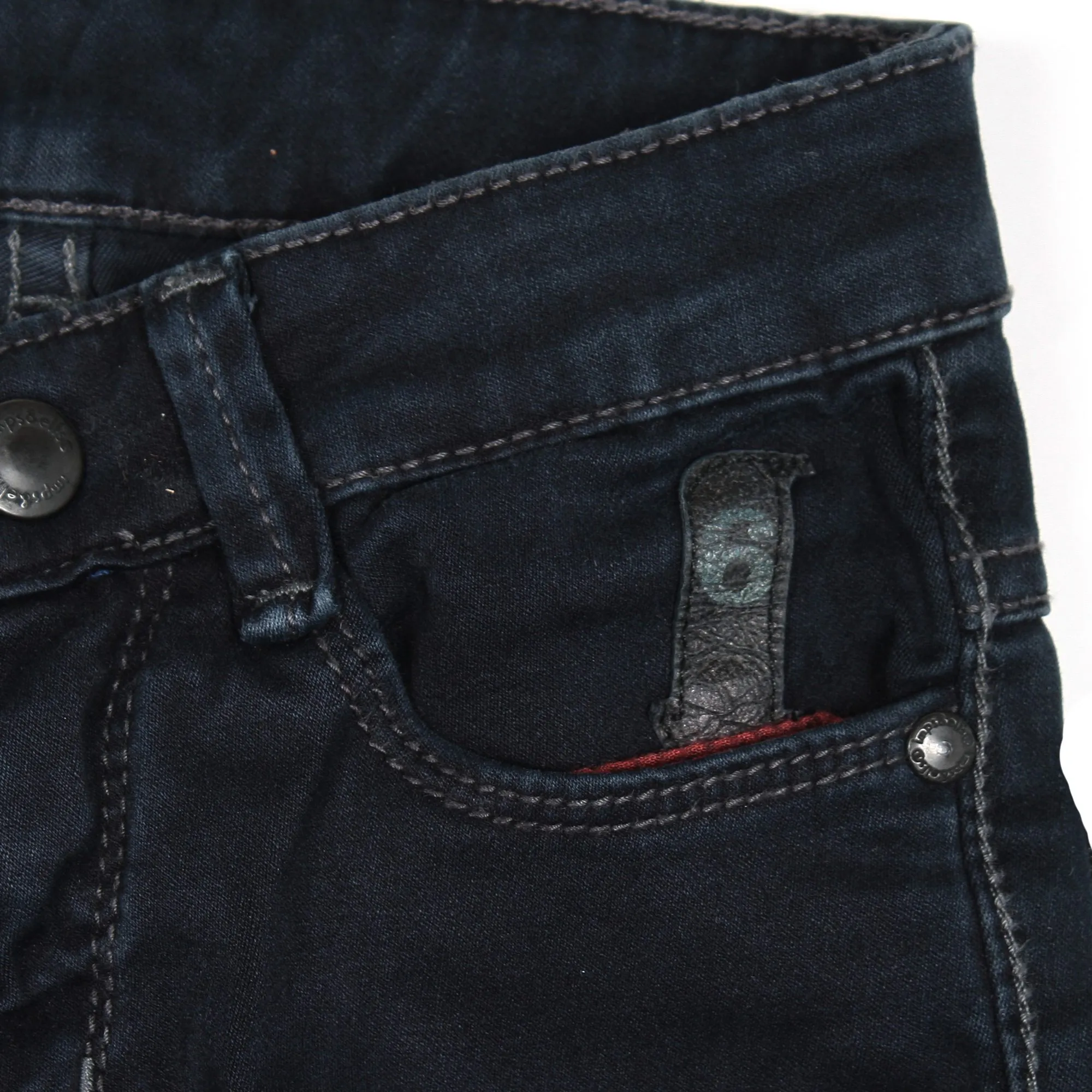 Jeans In Denim Stone Washed Blu Scuro