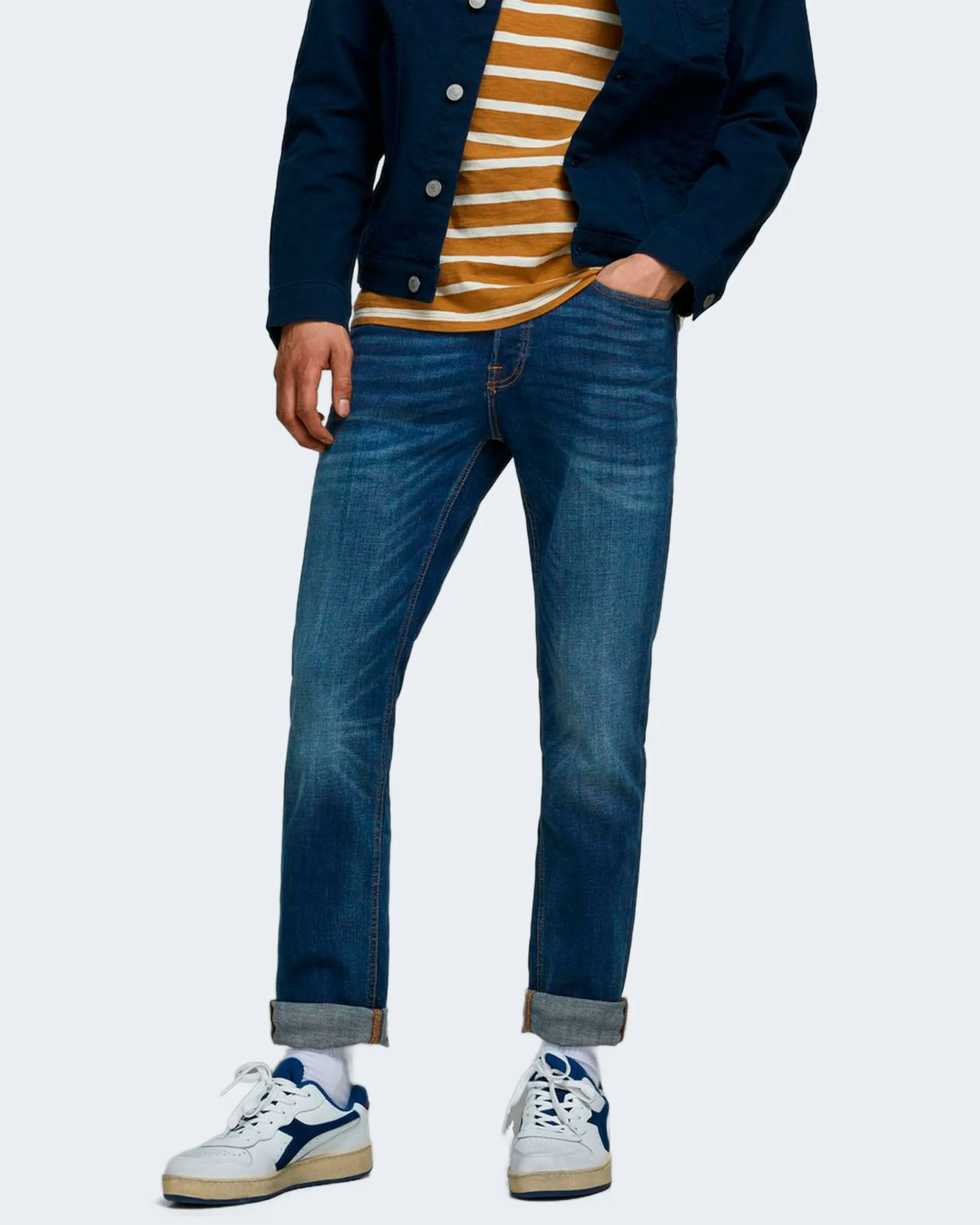 Jeans slim Jack Jones JJITIM JJORIGINAL AM 782 50SPS NOOS Blue Denim Scuro