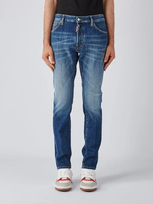 Jeans uomo Dsquared2 Cool Guy in cotone stretch Denim Scuro