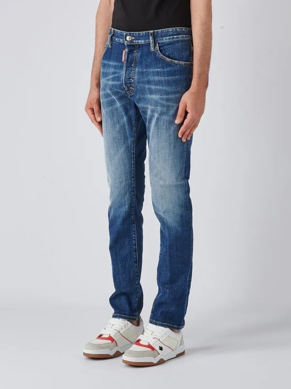 Jeans uomo Dsquared2 Cool Guy in cotone stretch Denim Scuro