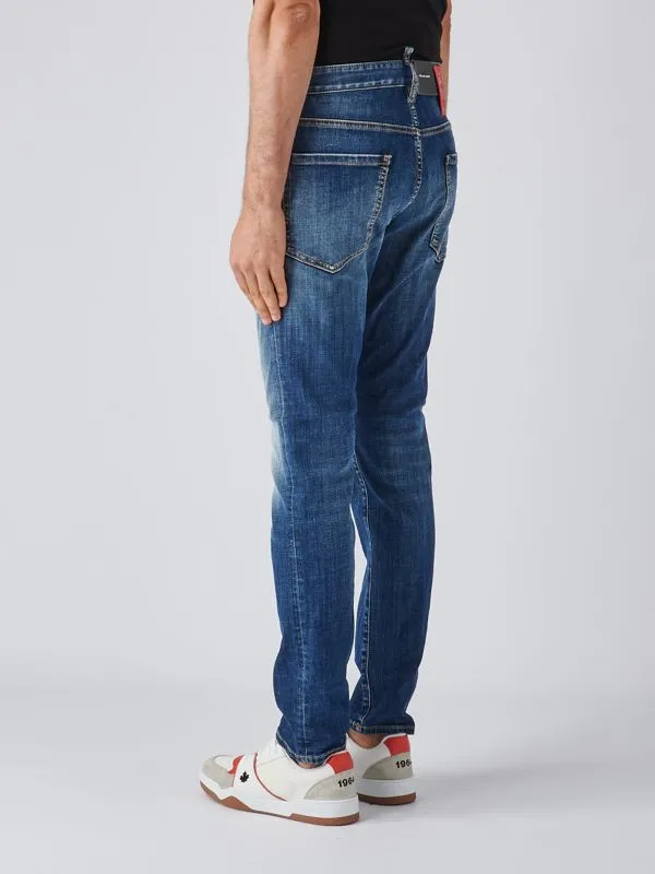 Jeans uomo Dsquared2 Cool Guy in cotone stretch Denim Scuro