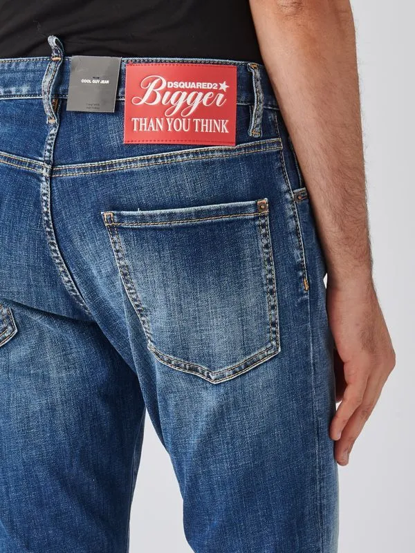 Jeans uomo Dsquared2 Cool Guy in cotone stretch Denim Scuro