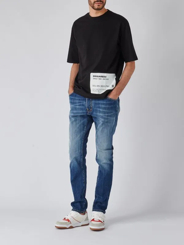 Jeans uomo Dsquared2 Cool Guy in cotone stretch Denim Scuro