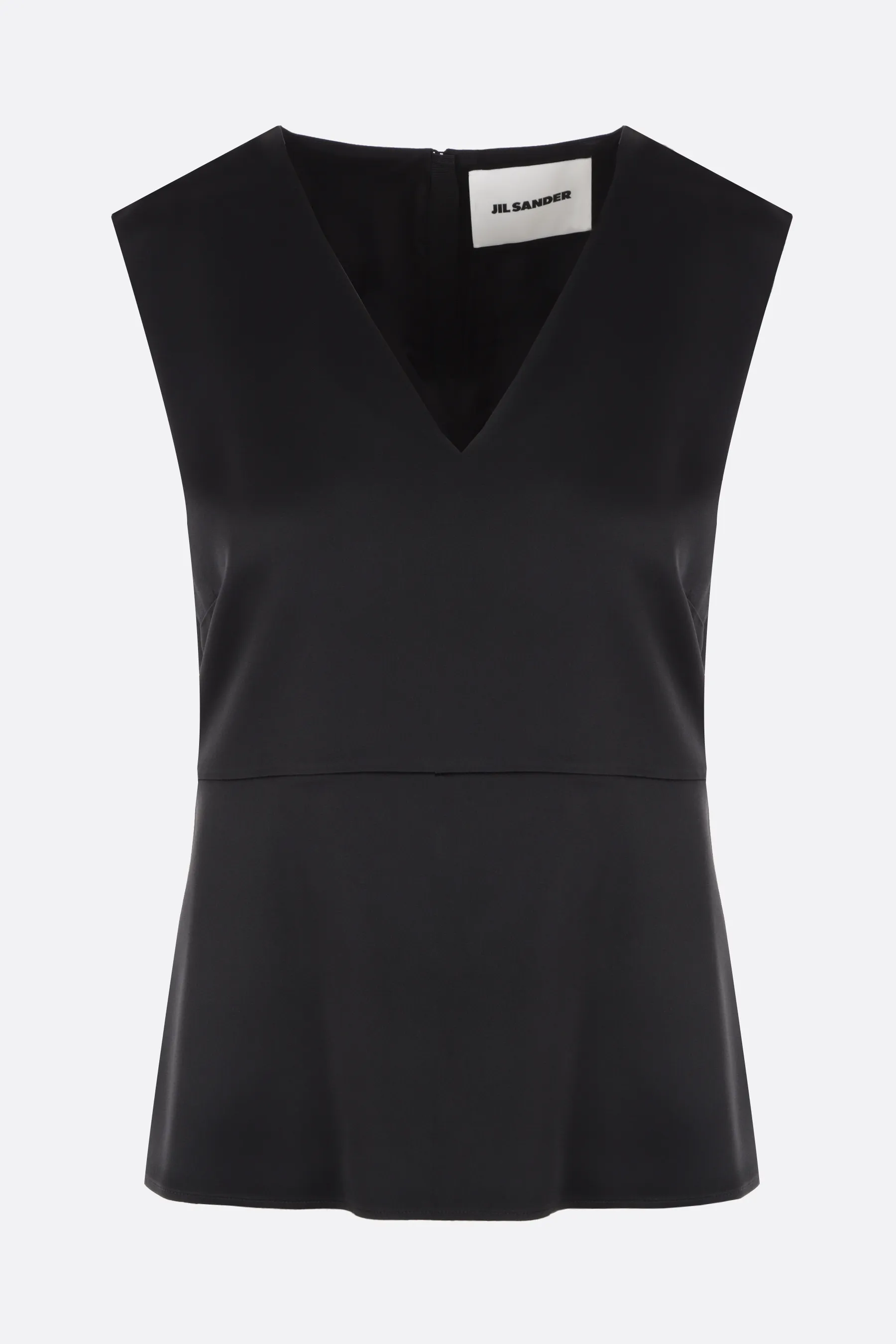  JIL SANDER top smanicato in envers satin 