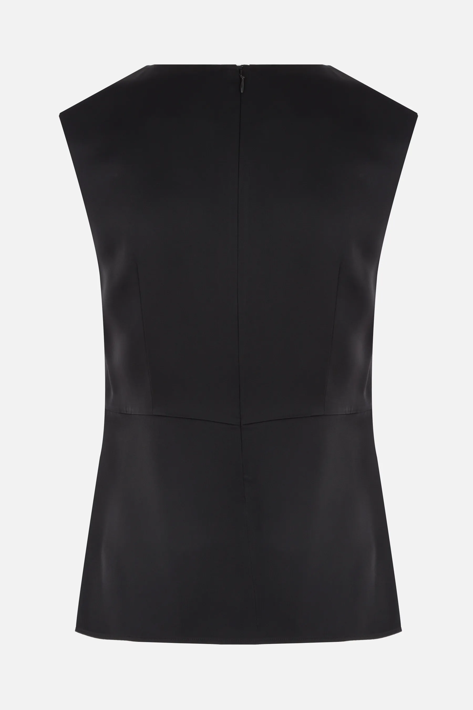  JIL SANDER top smanicato in envers satin 