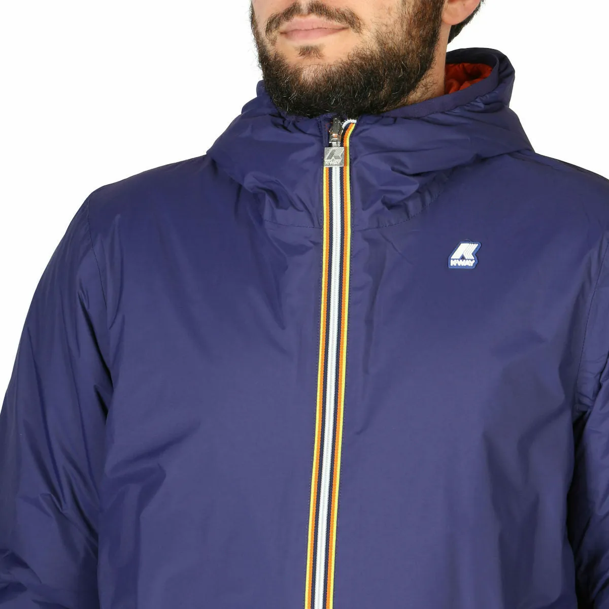 K-way Jacques Warm Double Face Blu Arancio k008jq0 942