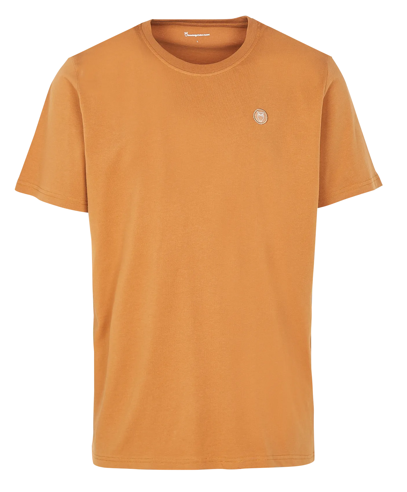  KNOWLEDGE COTTON APPAREL   T-shirt scollo tondo regular fit in cotone bio | Marrone