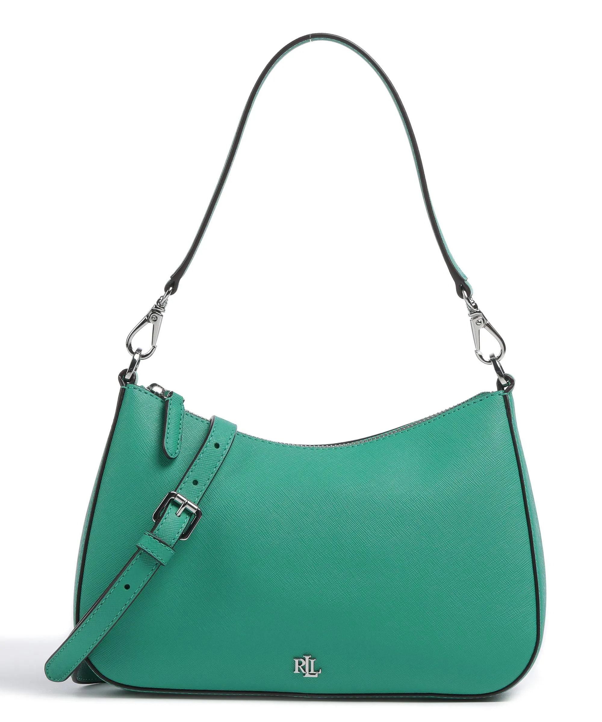  Lauren Ralph Lauren Danni 26 Borsa a spalla pelle di vacchetta saffiano verde  