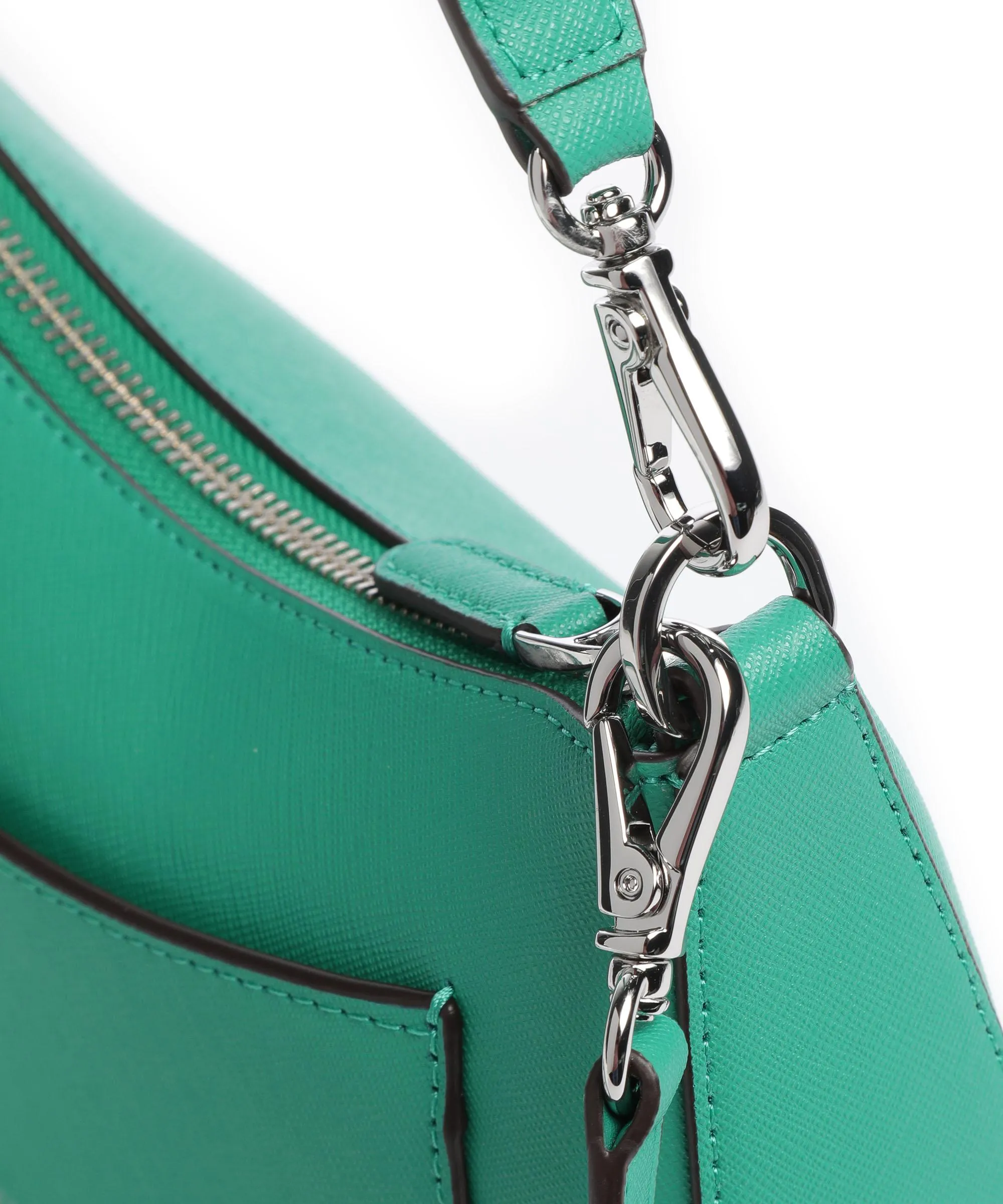  Lauren Ralph Lauren Danni 26 Borsa a spalla pelle di vacchetta saffiano verde  