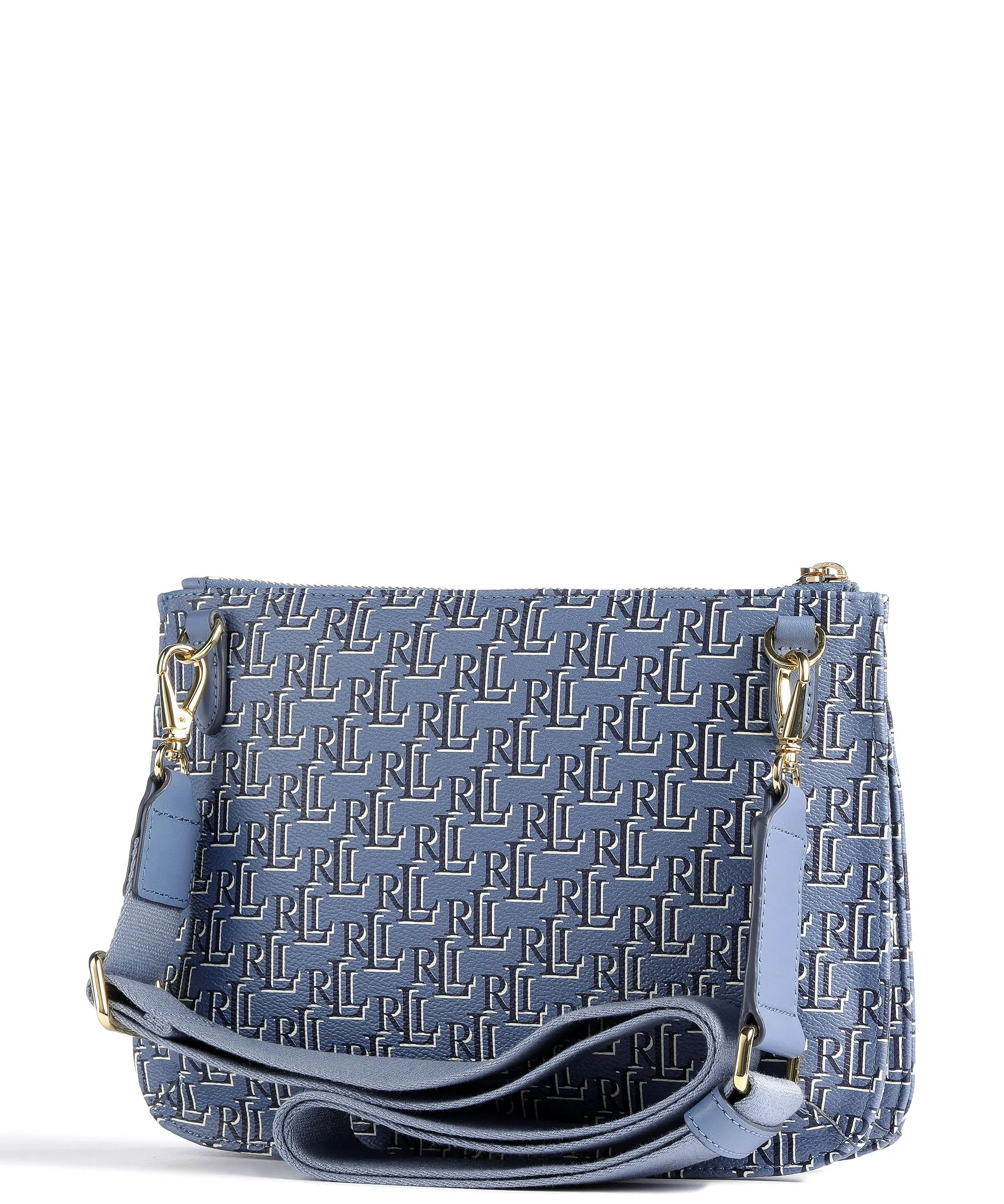 Lauren Ralph Lauren Jamey 27 Borsa a tracolla pelle sintetica, pelle bovina blu-grigio  